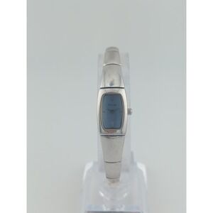 Bulova Ladies Silver Tone Bracelet Watch with Blue Dial - 96L98 - New Battery